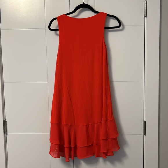 BEBE Cherry Red Waterfall Style Dress - Picture 5 of 5